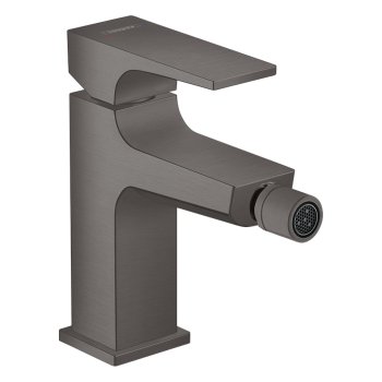 Смеситель для биде Hansgrohe Metropol, с донным клапаном push-open, шлифованный чёрный хром